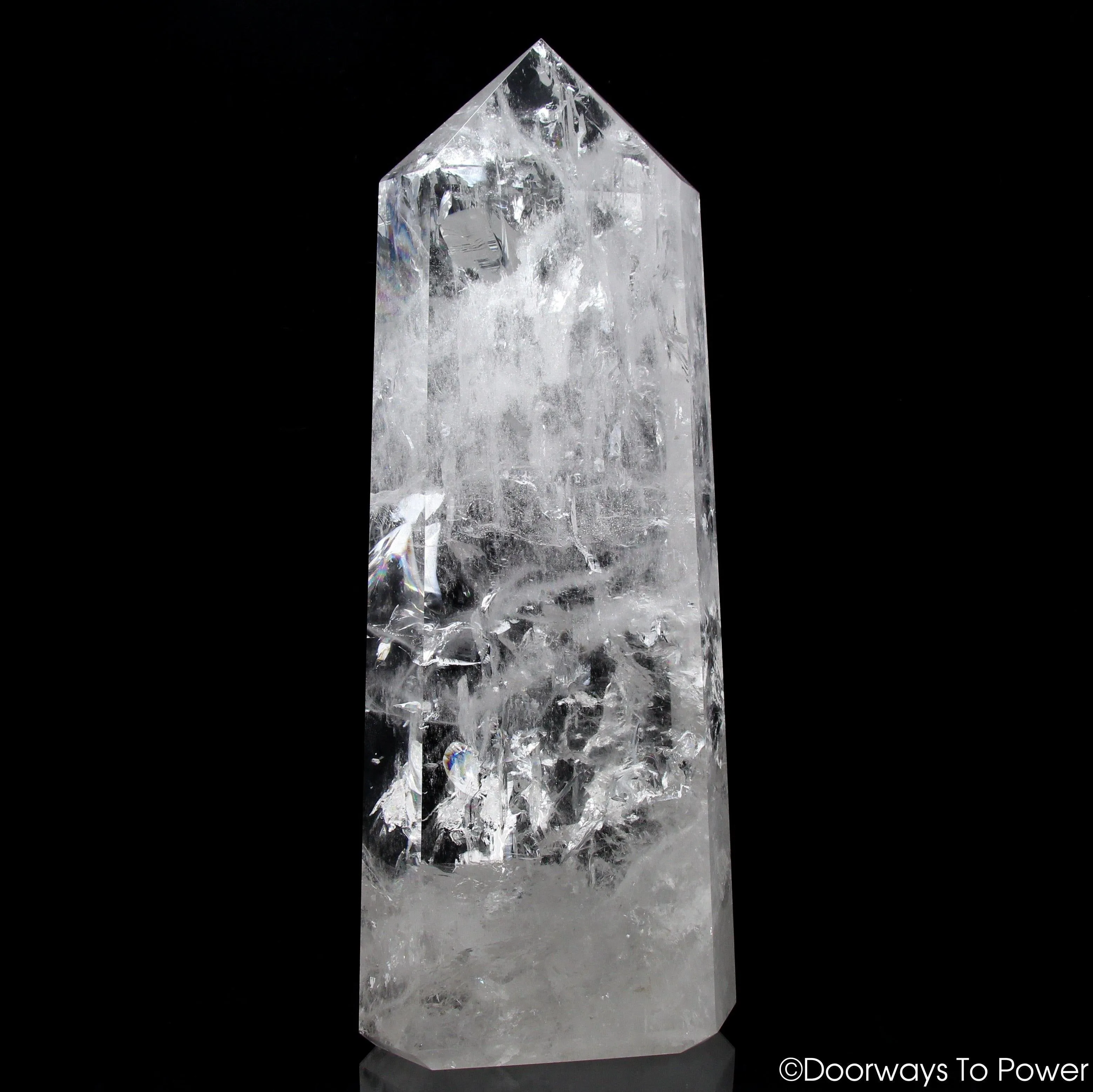 17.5" Clear Quartz Devic Temple Master Crystal 'El·e·va·tion' 22 lbs