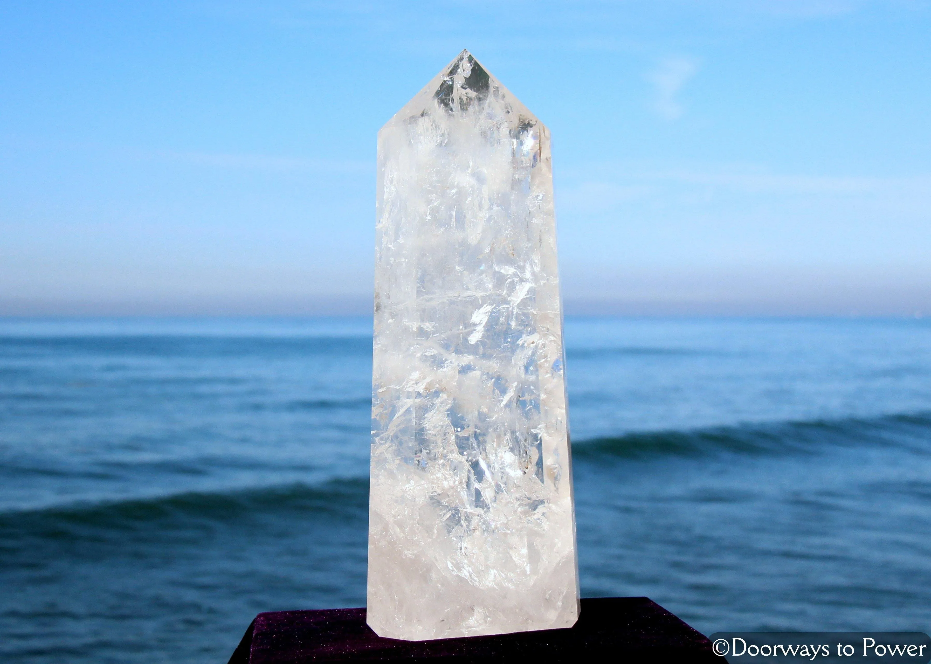 17.5" Clear Quartz Devic Temple Master Crystal 'El·e·va·tion' 22 lbs