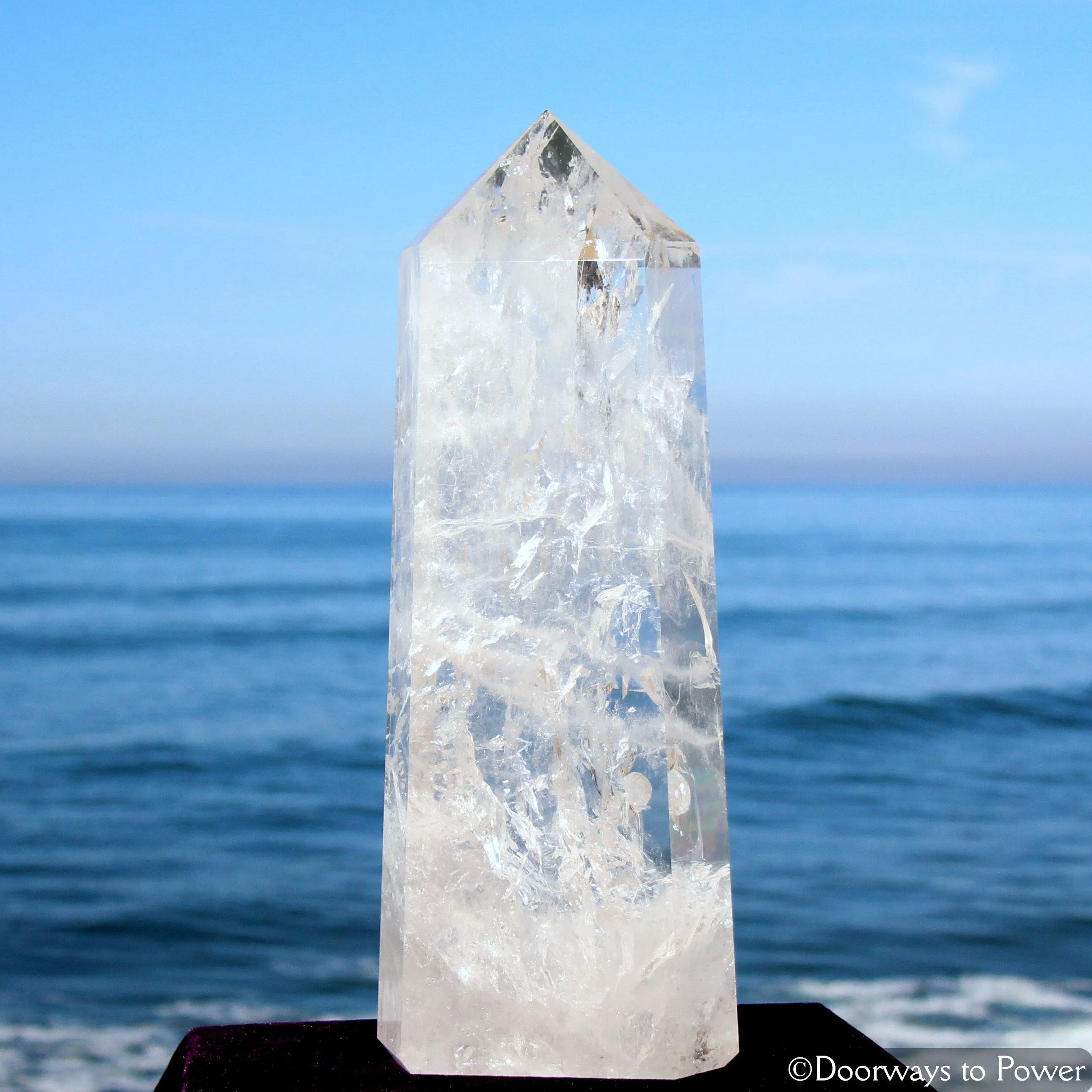 17.5" Clear Quartz Devic Temple Master Crystal 'El·e·va·tion' 22 lbs