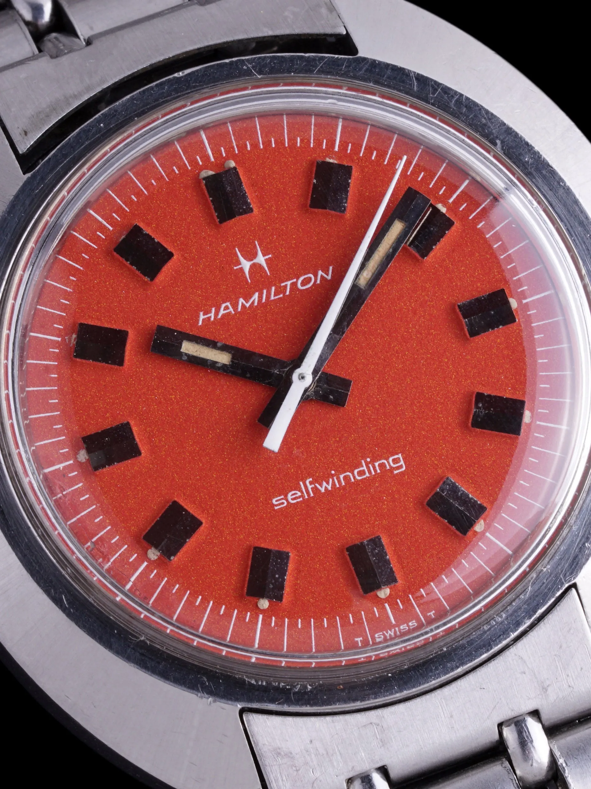 1970s Hamilton Accumatic (Ref. 689032-3) Orange "Confetti" Dial