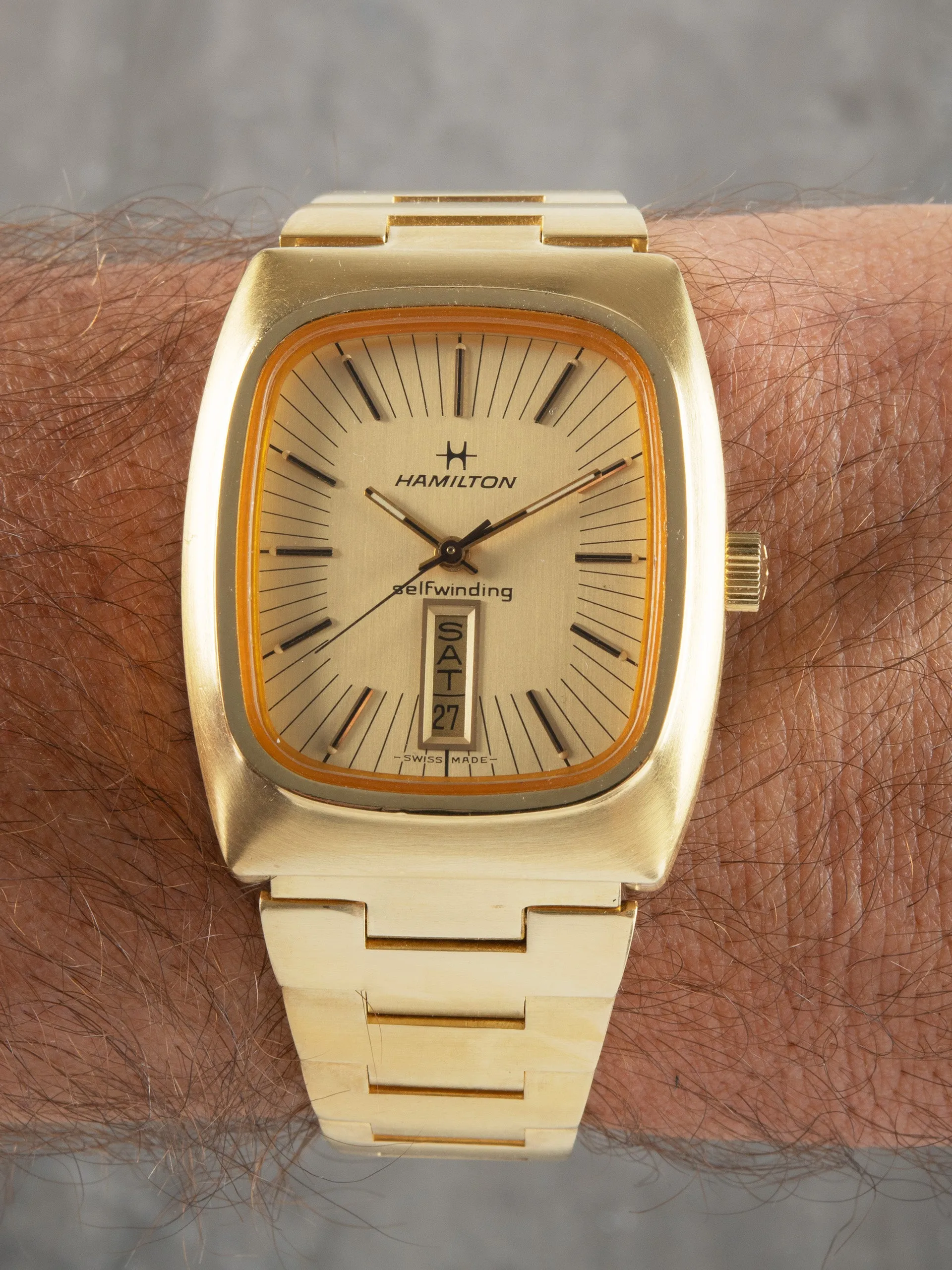 1970s Hamilton Automatic Day-Date (Ref. 826019-4) "Gold Plate"