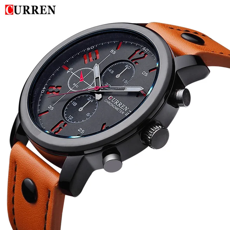 2017 CURREN Men Watches Luxury Brand Casual Men Watches Analog Military Sports Watch Quartz Male Wristwatches Relogio Masculino