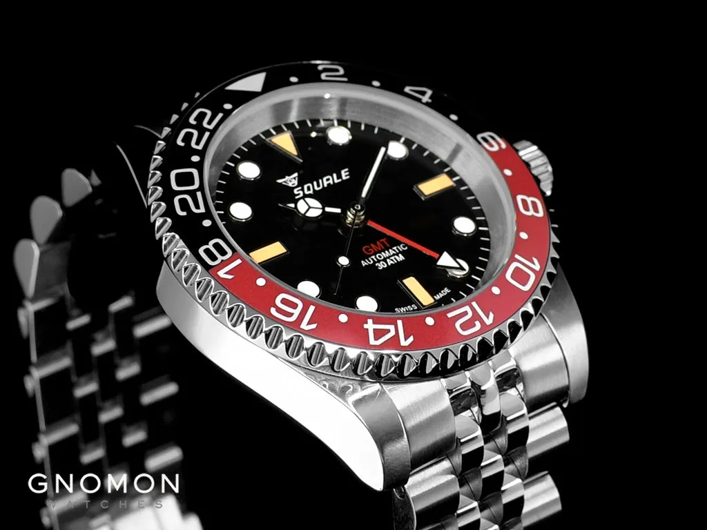 30 ATMOS Black/Red Vintage GMT Ceramica - 40mm - Jubilee