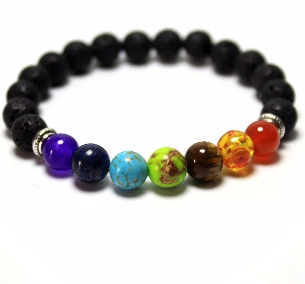 7-Bead Genuine Chakra Healing Natural Stone Bracelet