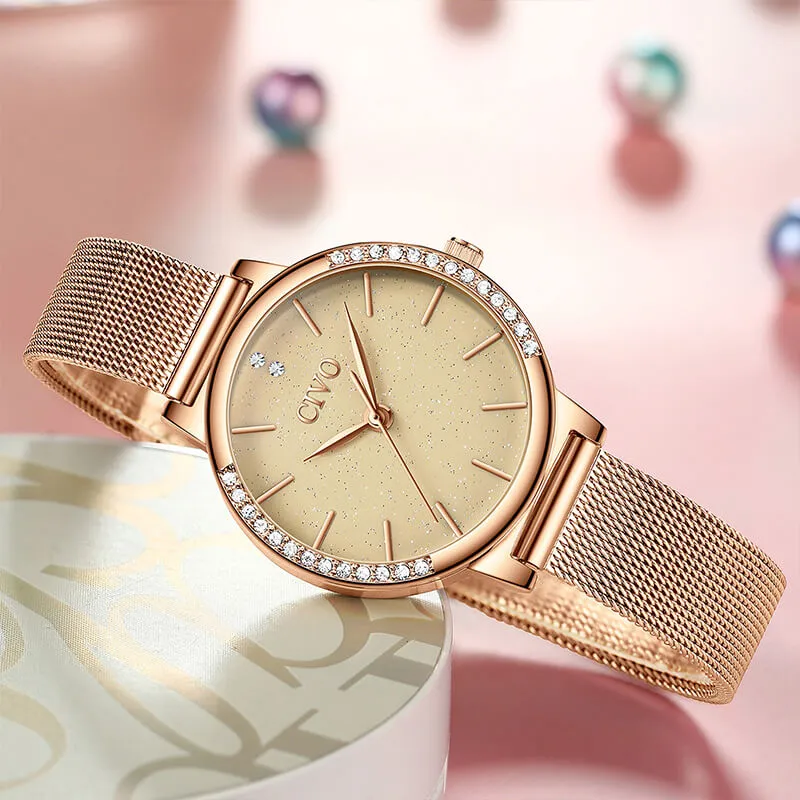 8115C | Quartz Women Watch | Mesh Band