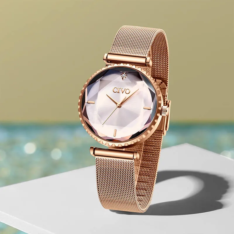 8116C | Quartz Women Watch | Mesh Band