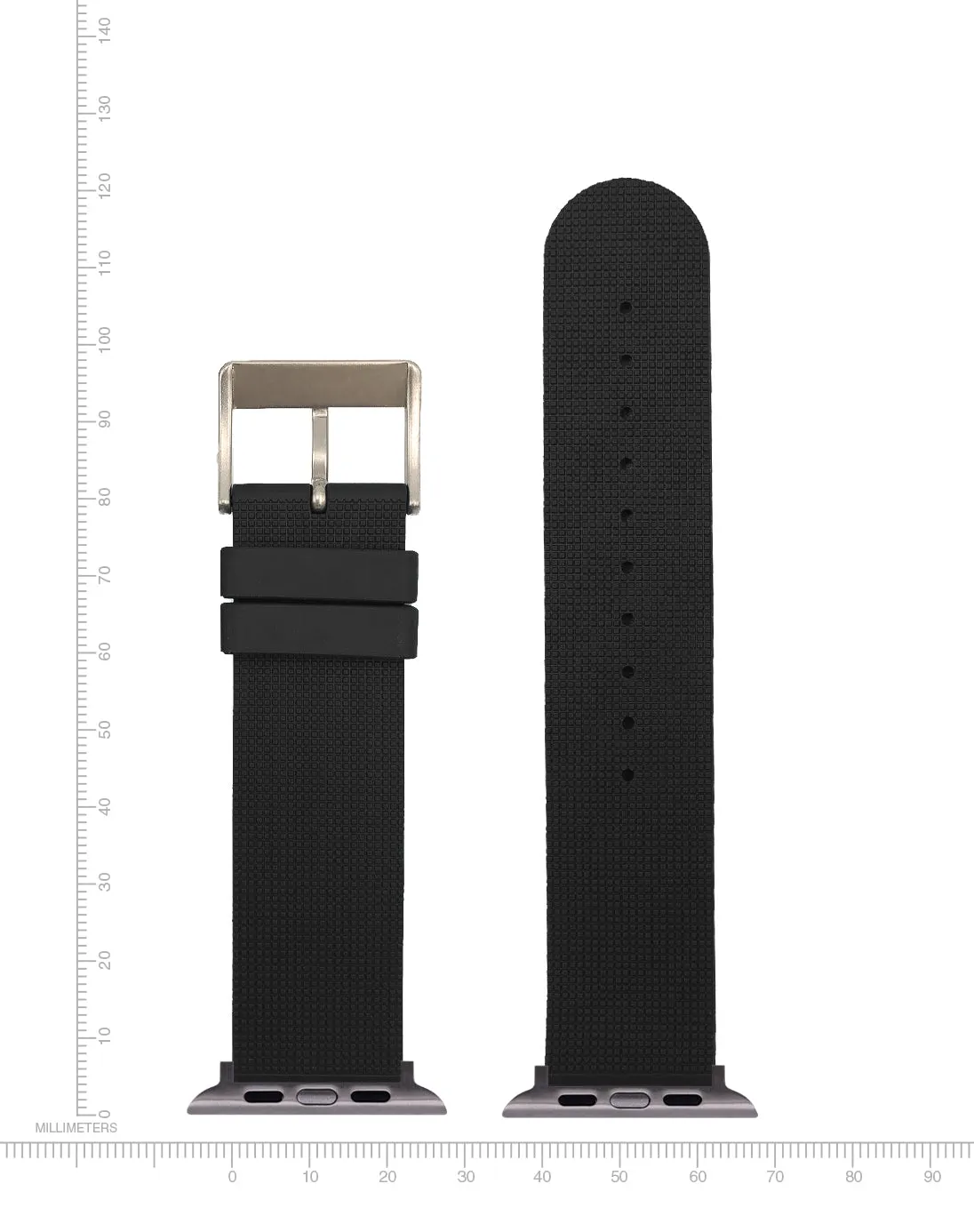 Apple-Compatible Watch Band - Goma Natural Rubber - Black