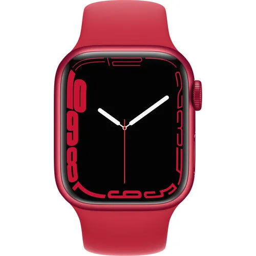 Apple Watch Series�7 GPS, 45mm (Product) RED Aluminum Case with (Product) RED Sport Band - Regular