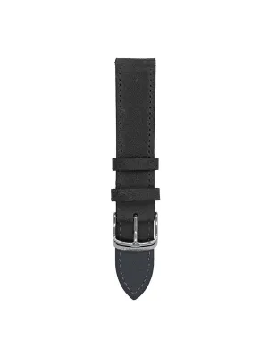 Aries Gold Dark Gray Leather Strap (Size 22)