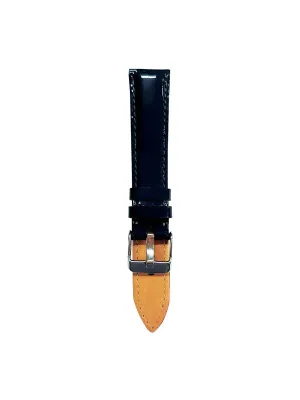 Aries Gold Navy Gloss Leather Strap (Size 18)