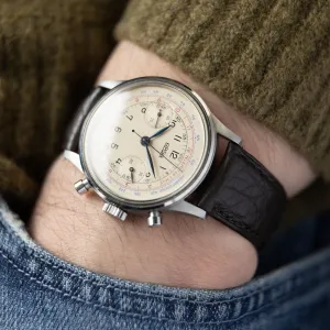 Arsa Oversize Steel Chronograph 1940s