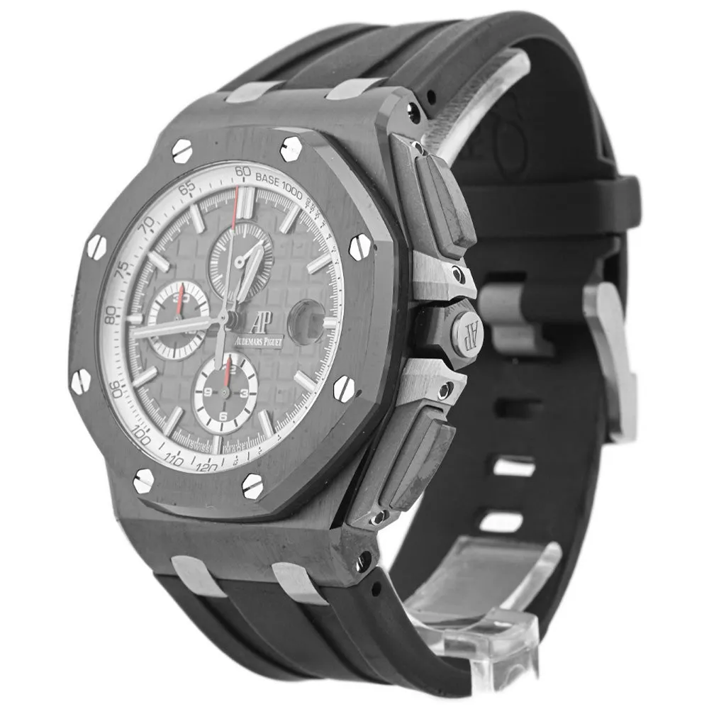 Audemars Piguet Men's Royal Oak Offshore Titanium 44mm “Méga Tapisserie” Anthracite Stick Dial Watch Reference #: 26405CE.OO.A002CA.01