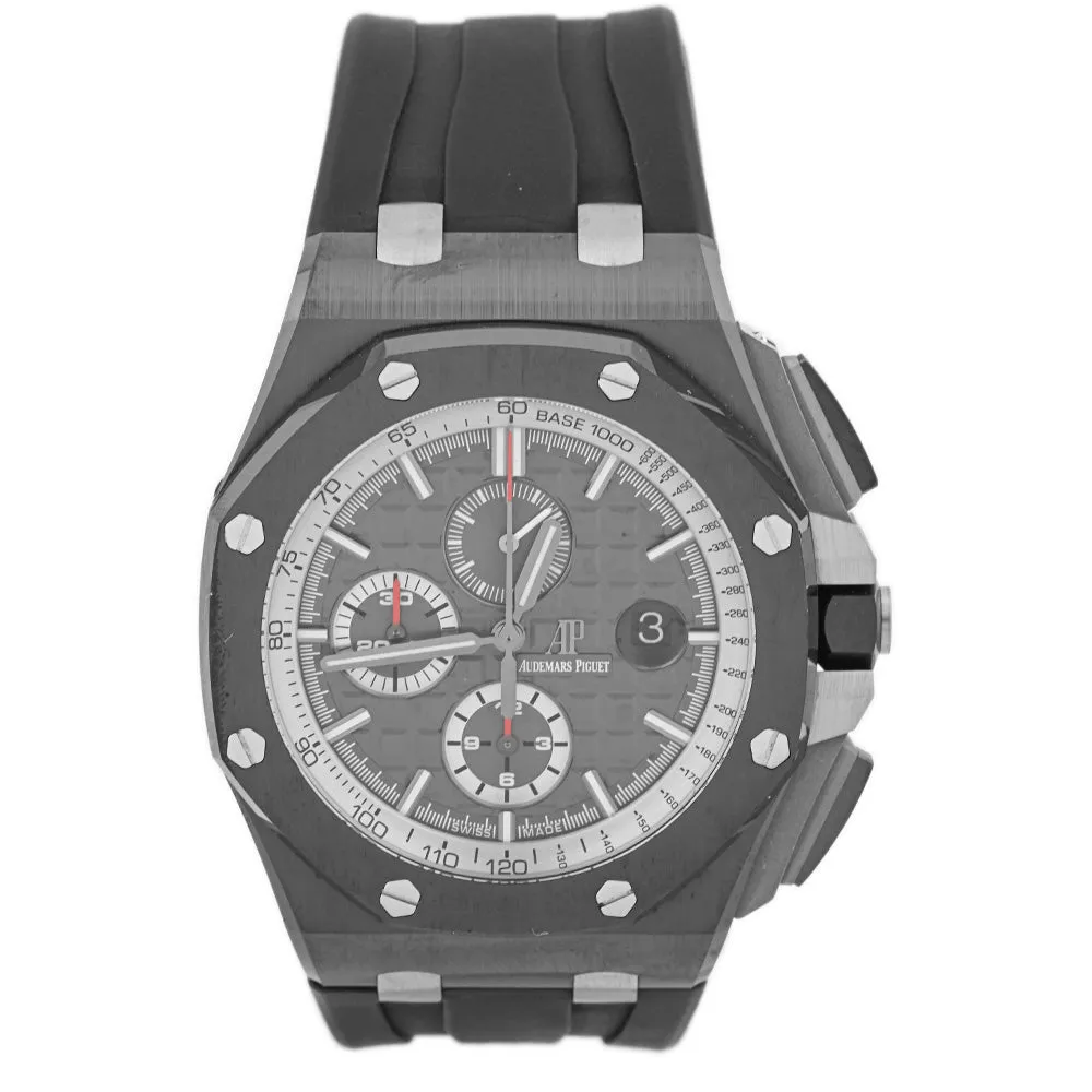 Audemars Piguet Men's Royal Oak Offshore Titanium 44mm “Méga Tapisserie” Anthracite Stick Dial Watch Reference #: 26405CE.OO.A002CA.01