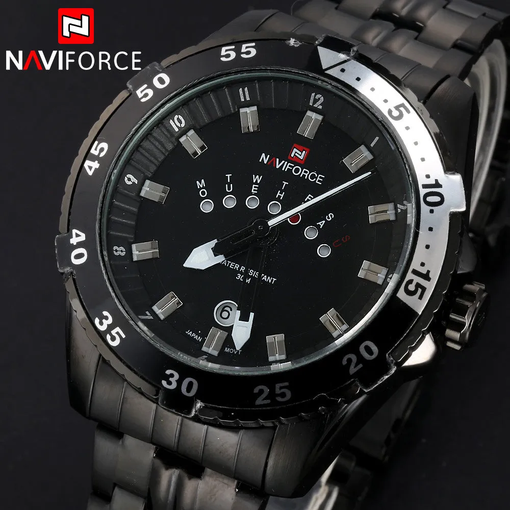 AVIFORCE Full steel Watch Men Quartz Military Waterproof Watch Mens Watches Top Brand Luxury Casual Watches