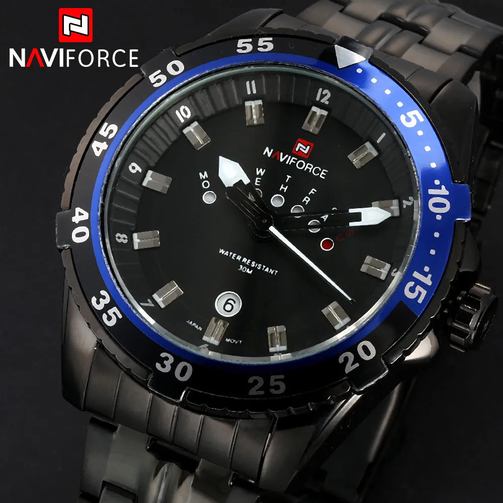 AVIFORCE Full steel Watch Men Quartz Military Waterproof Watch Mens Watches Top Brand Luxury Casual Watches