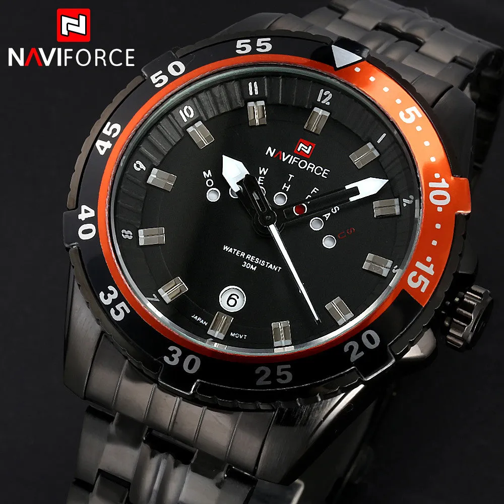 AVIFORCE Full steel Watch Men Quartz Military Waterproof Watch Mens Watches Top Brand Luxury Casual Watches