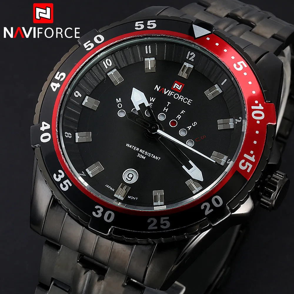 AVIFORCE Full steel Watch Men Quartz Military Waterproof Watch Mens Watches Top Brand Luxury Casual Watches