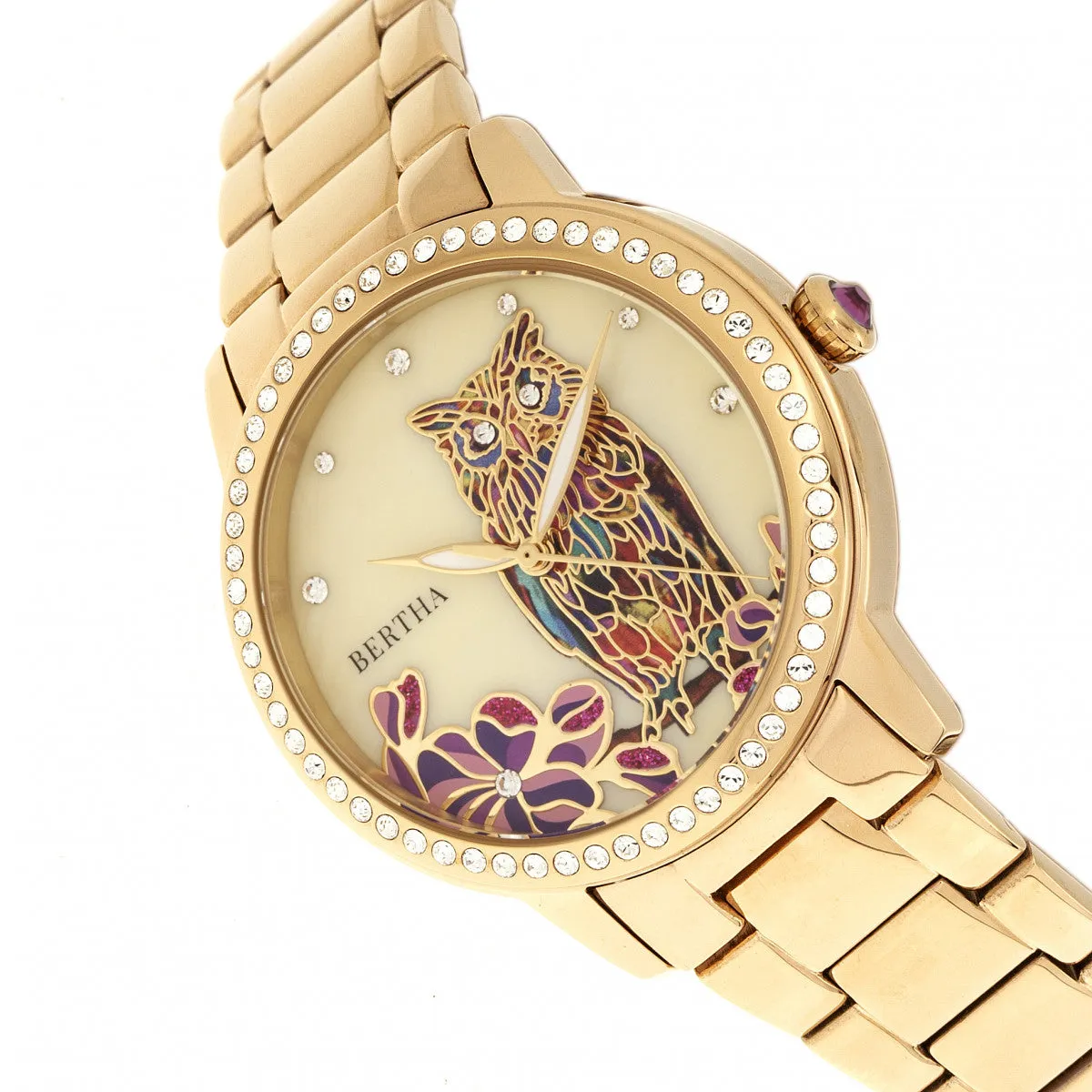 Bertha Madeline MOP Bracelet Watch - Gold