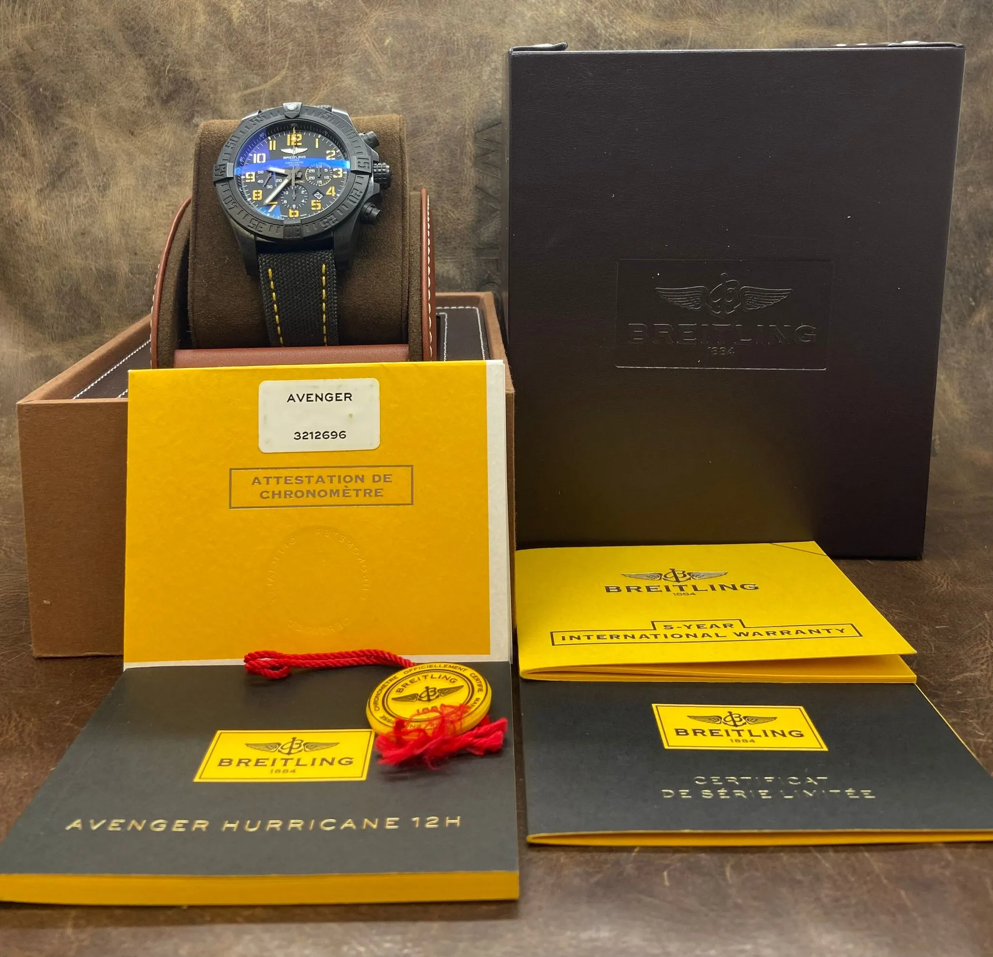 Breitling  Avenger Hurricane limited edition XB0170 Black & Yellow Dial Automatic Men's Watch