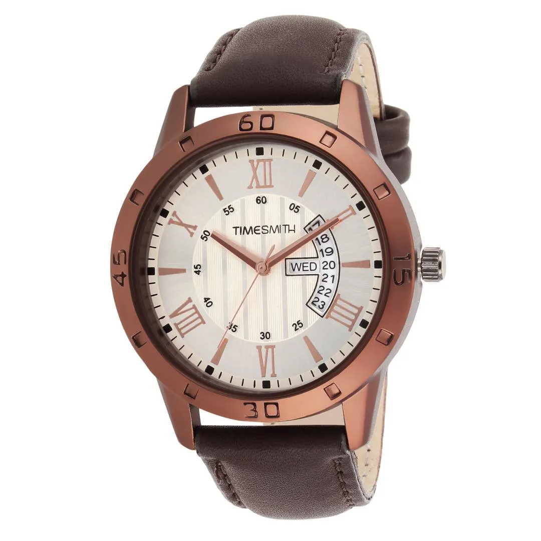 Brown Synthetic Leather Analog Watch for Men