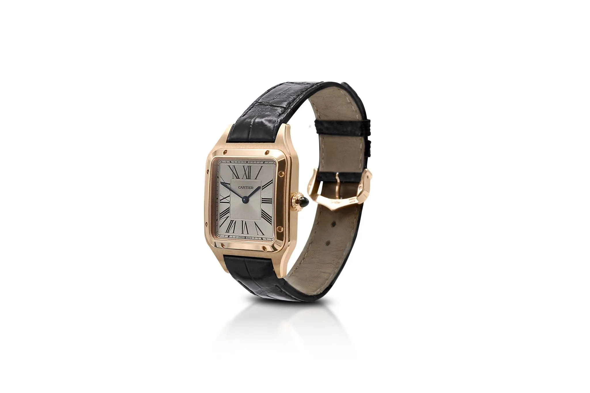 Cartier Santos-Dumont Large Model Quartz Strap Watch - 18ct Rose Gold REF: 4241