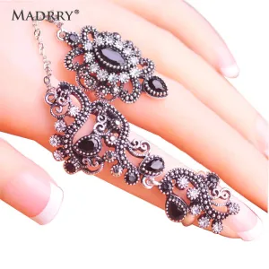 Carved Flowers Vintage Pretty Exquisite Mid Rings Fashion Turkish Jewelry Anel Aneis Masculinos Anillos Anti Gold Accessories