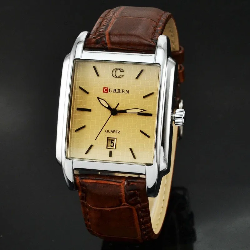 Casual Curren Men Military Watches Male Clock Fashion Quartz Watch Men Clock Hour Dial Date Leather Men Wrist Watch