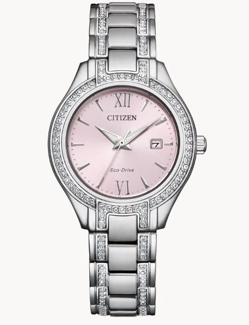 Citizen Eco Drive Stainless Classic Pink Dial Watch FE1230-51X