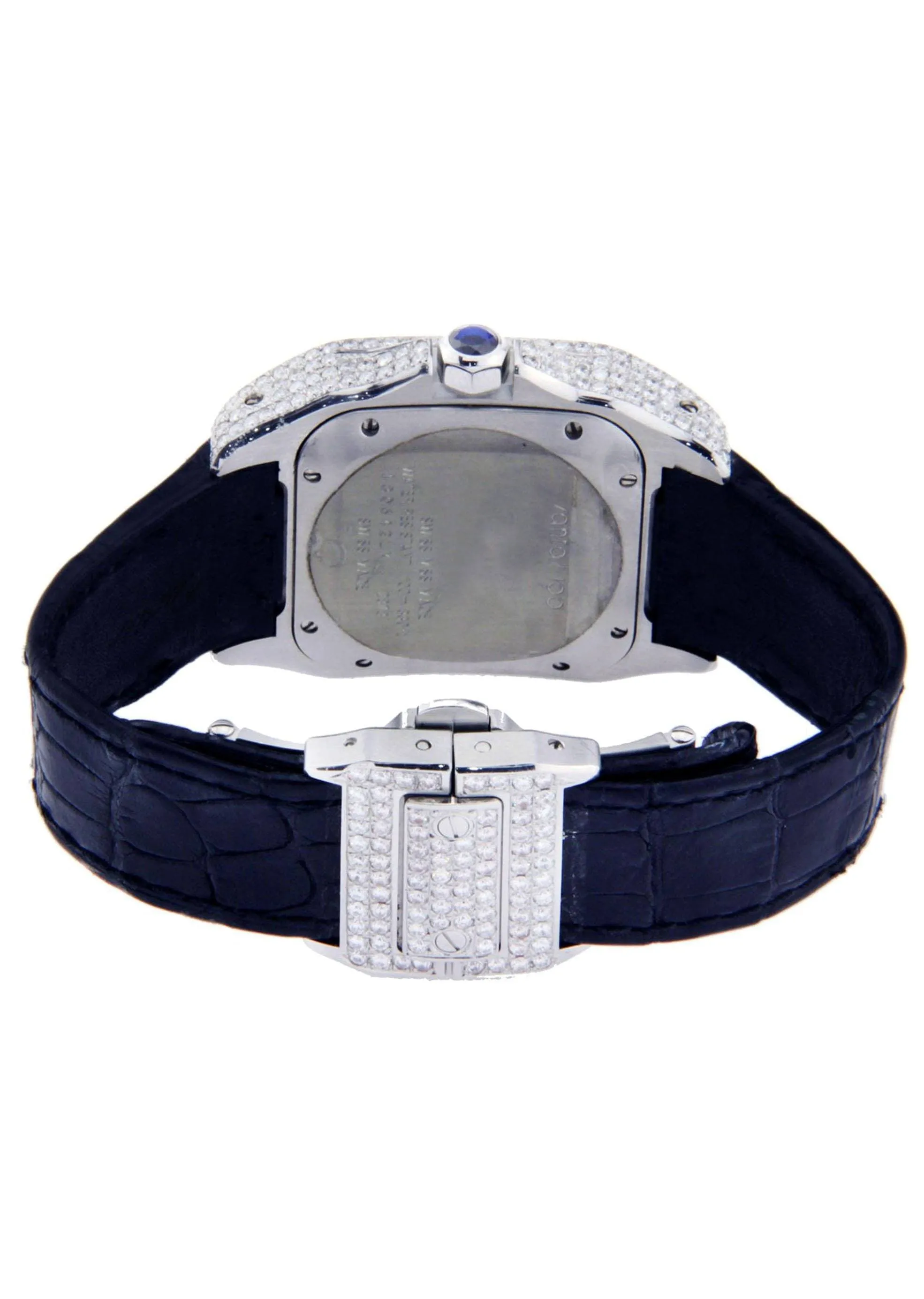 Diamond Cartier Santos 100 | Stainless Steel