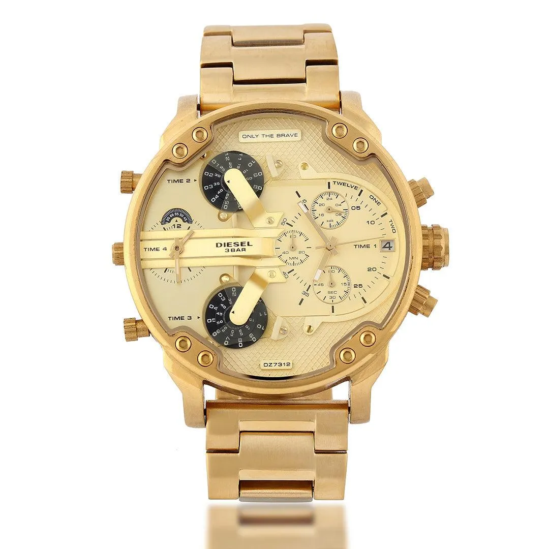 Diesel Authentic DZ7312 Big Daddy 2.0 All Gold Chrono Men's Watch