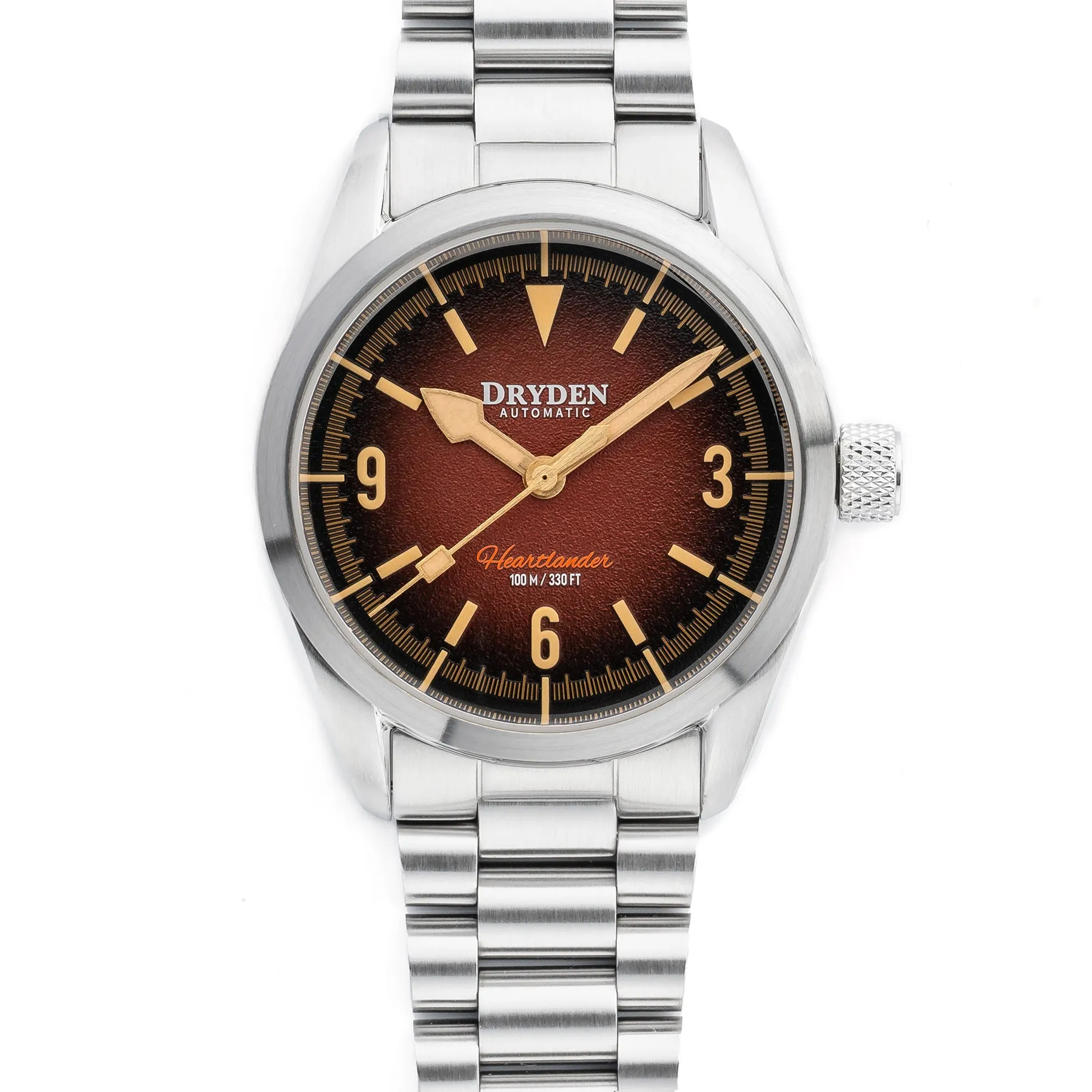 Dryden Heartlander Automatic Field Watch - Autumn Rust