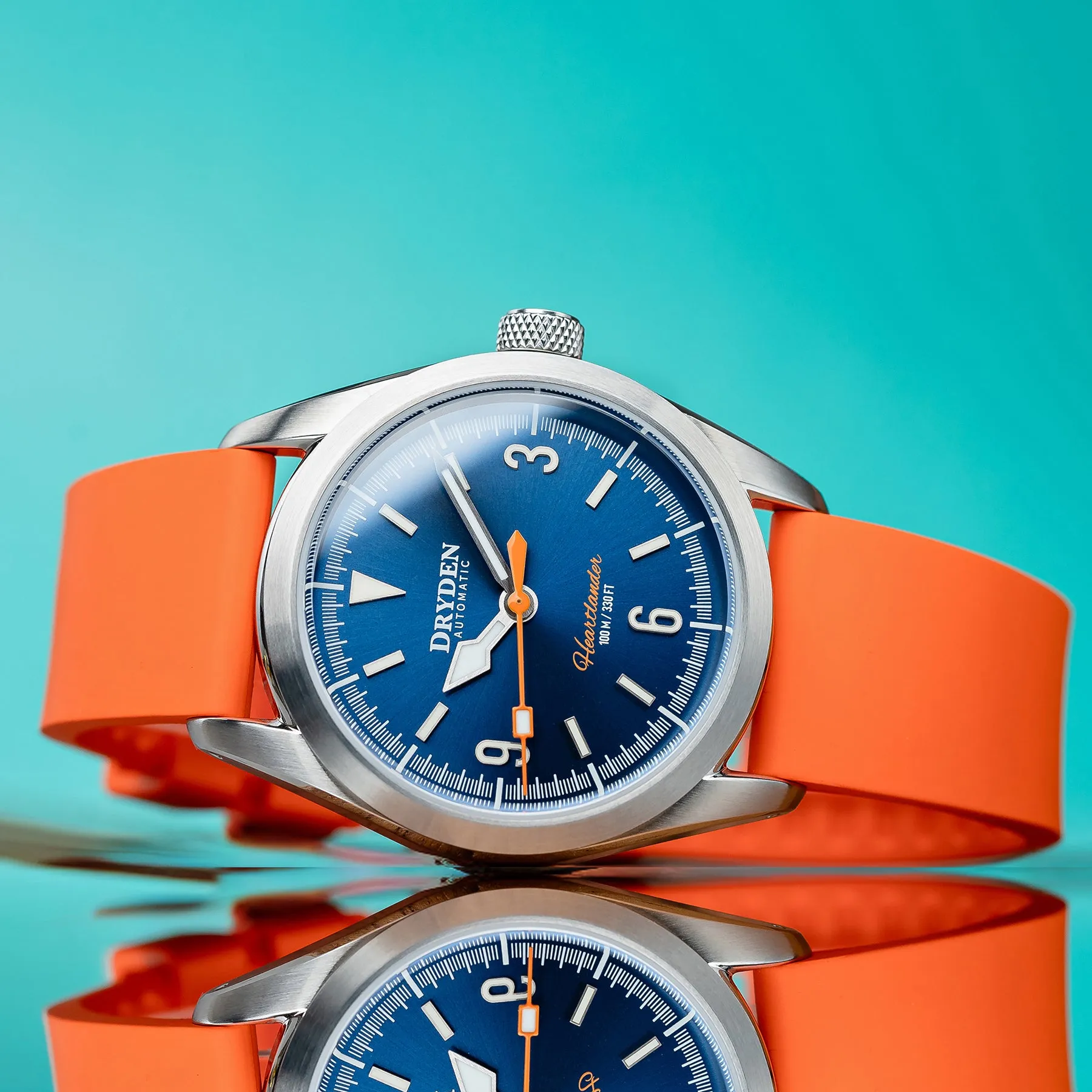 Dryden Heartlander Automatic Field Watch - Blue Sunburst