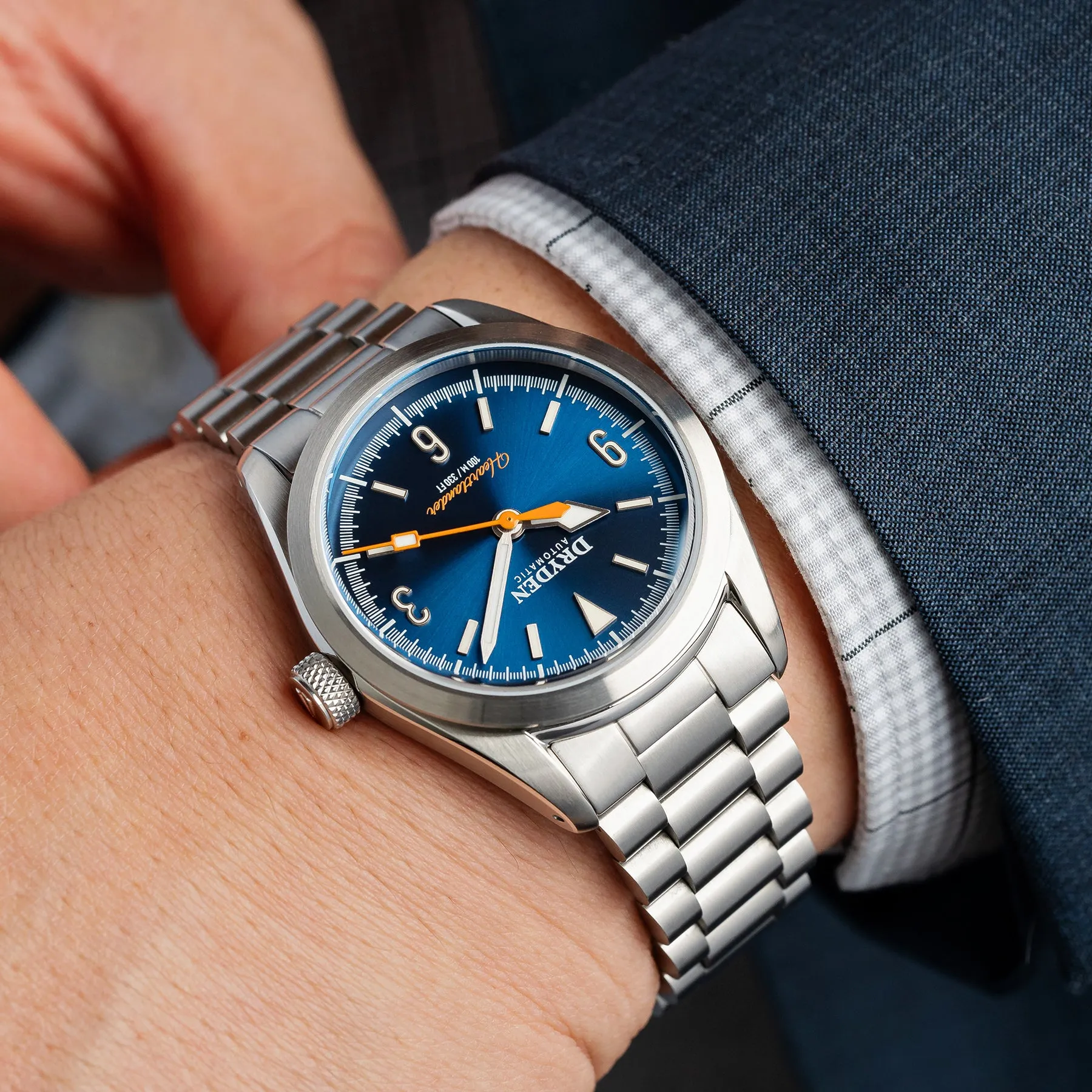 Dryden Heartlander Automatic Field Watch - Blue Sunburst