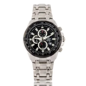 Edifice Casio Chronograph Men's Watch With Black Dial