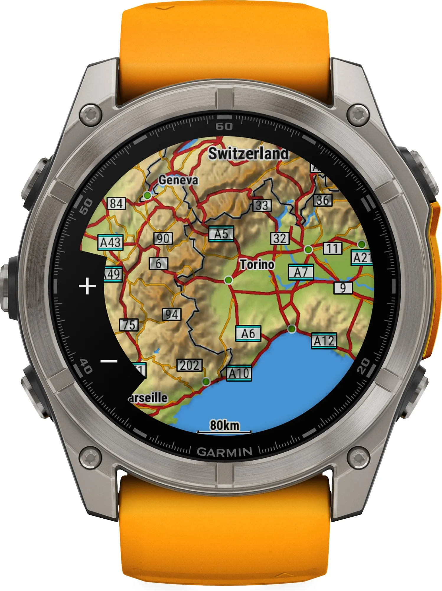 Garmin Fenix 8 AMOLED Sapphire 51mm HRM With GPS Multisport Watch - Orange