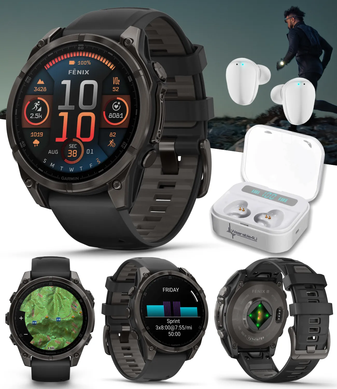 Garmin fenix 8 Multisport GPS Smartwatch, Wearable4U