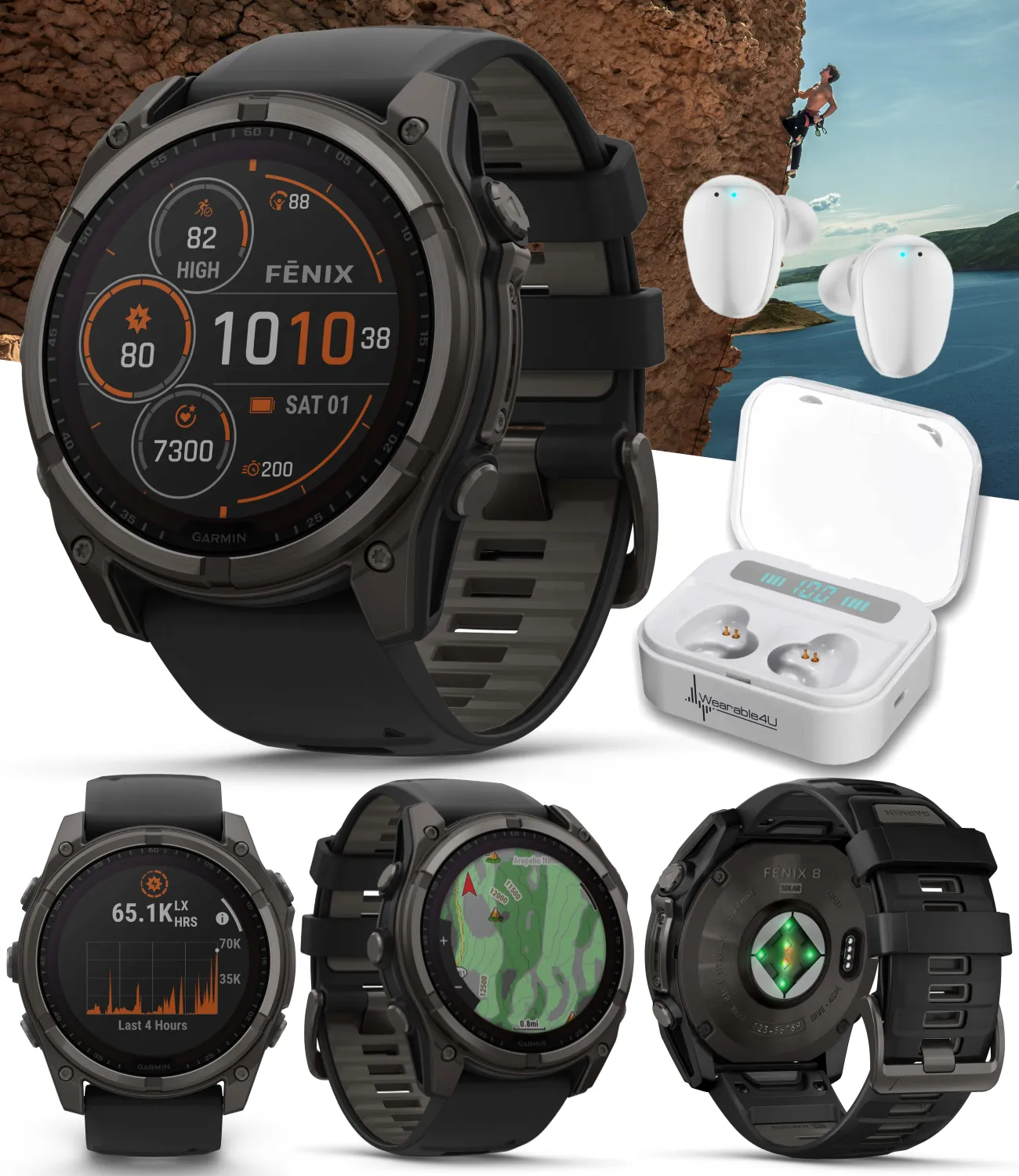 Garmin fenix 8 Multisport GPS Smartwatch, Wearable4U