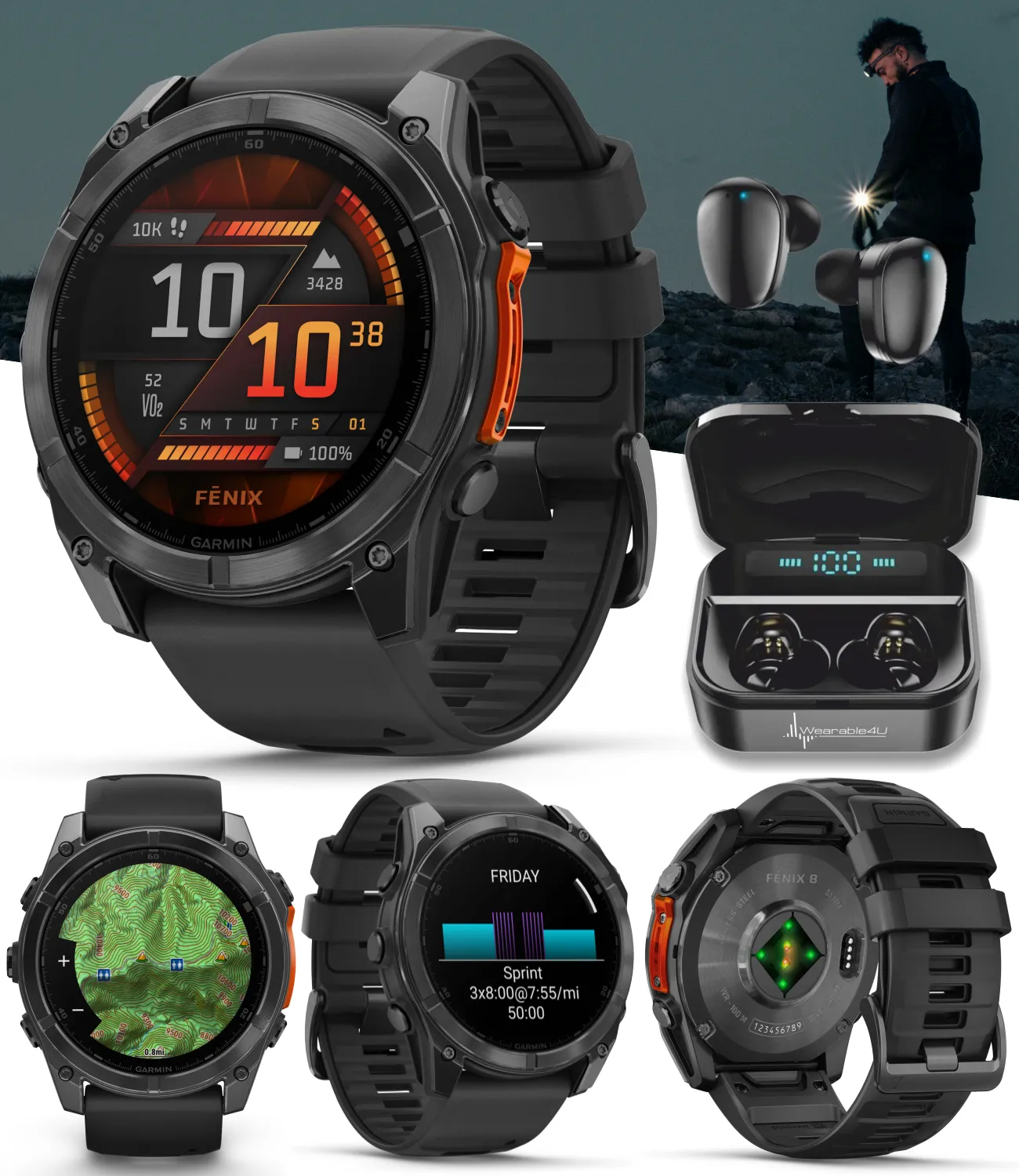 Garmin fenix 8 Multisport GPS Smartwatch, Wearable4U