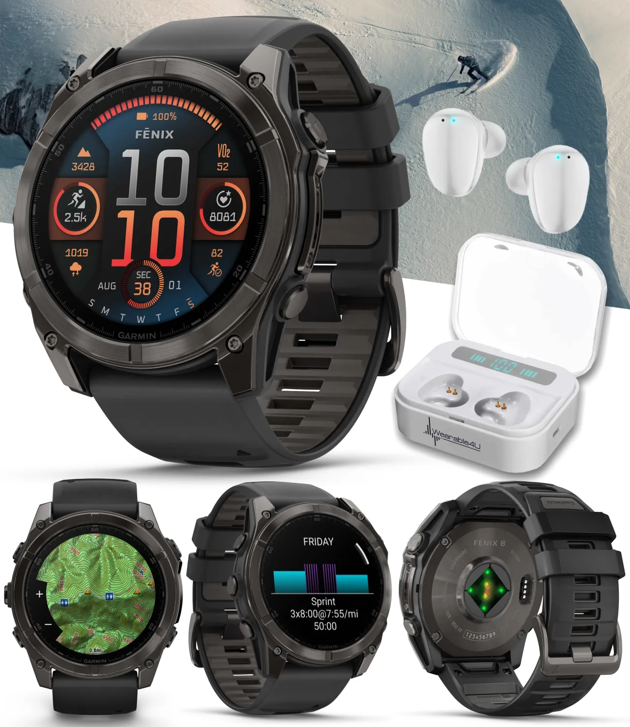 Garmin fenix 8 Multisport GPS Smartwatch, Wearable4U