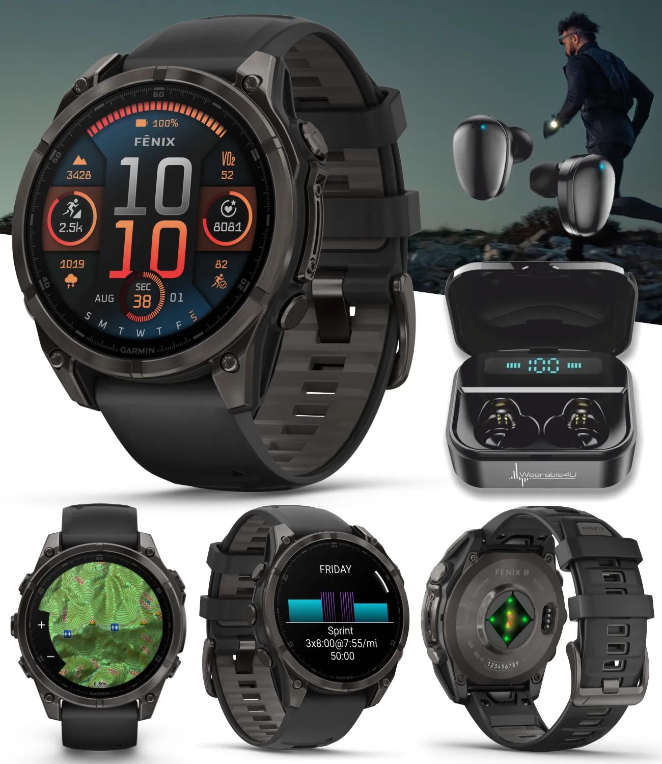 Garmin fenix 8 Multisport GPS Smartwatch, Wearable4U