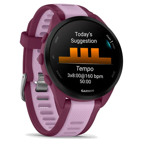 Garmin Forerunner 165 Music Smart Watch - Berry & Lilac | 49-GAR-010-02863-33