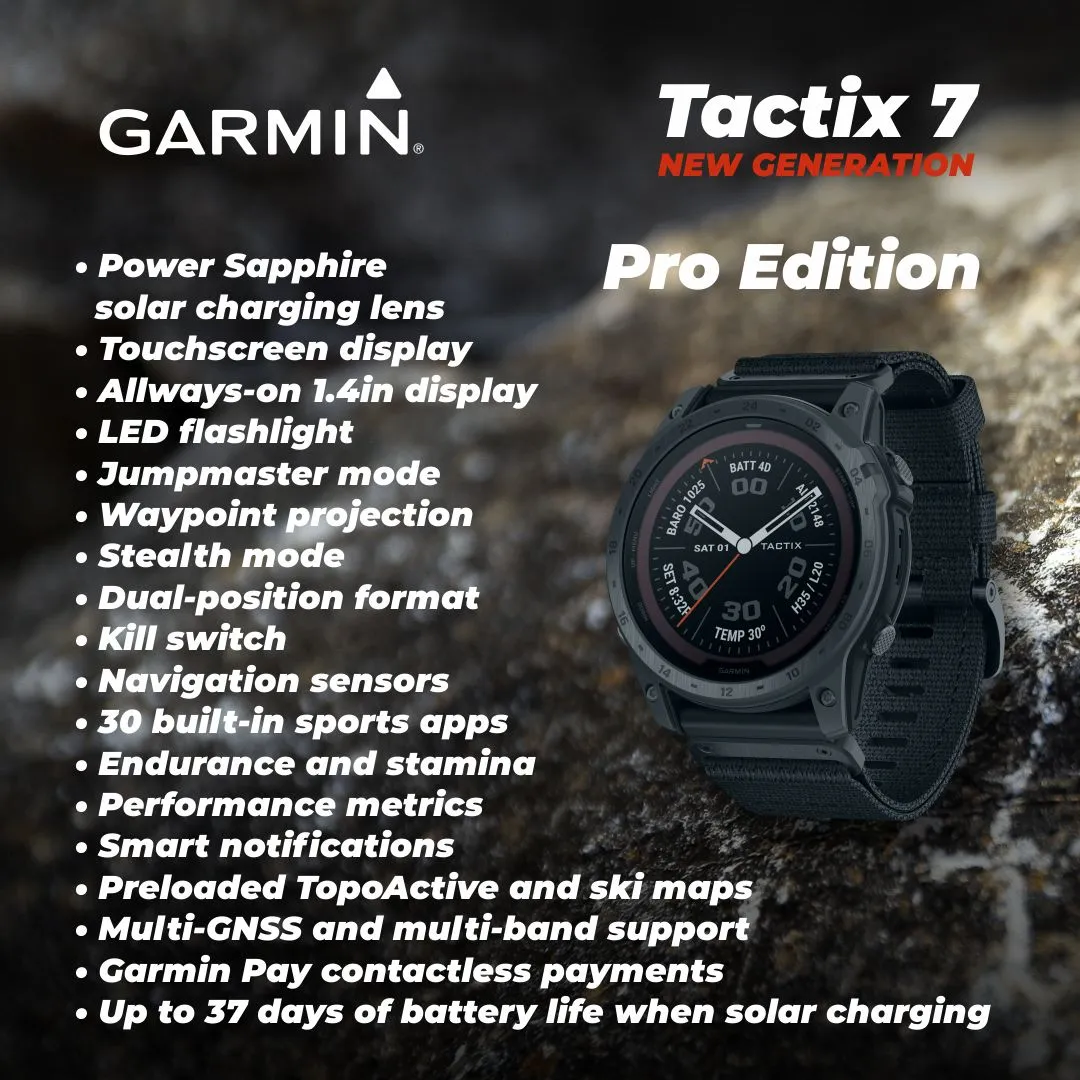 Garmin Tactix 7 Tactical Multisport GPS Smartwatch