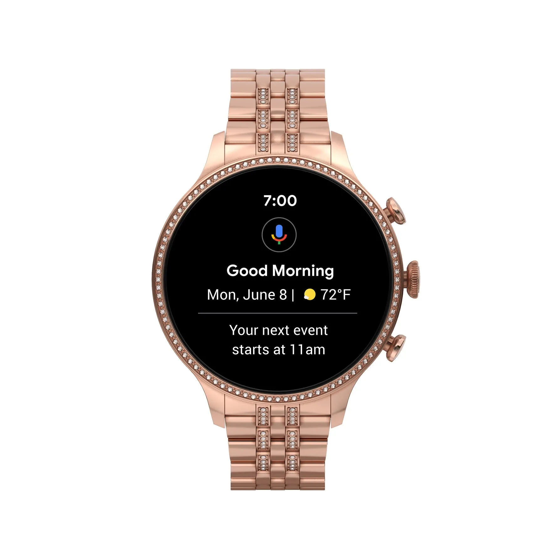 Gen 6 Smartwatch Rose Gold-Tone Stainless Steel FTW6077