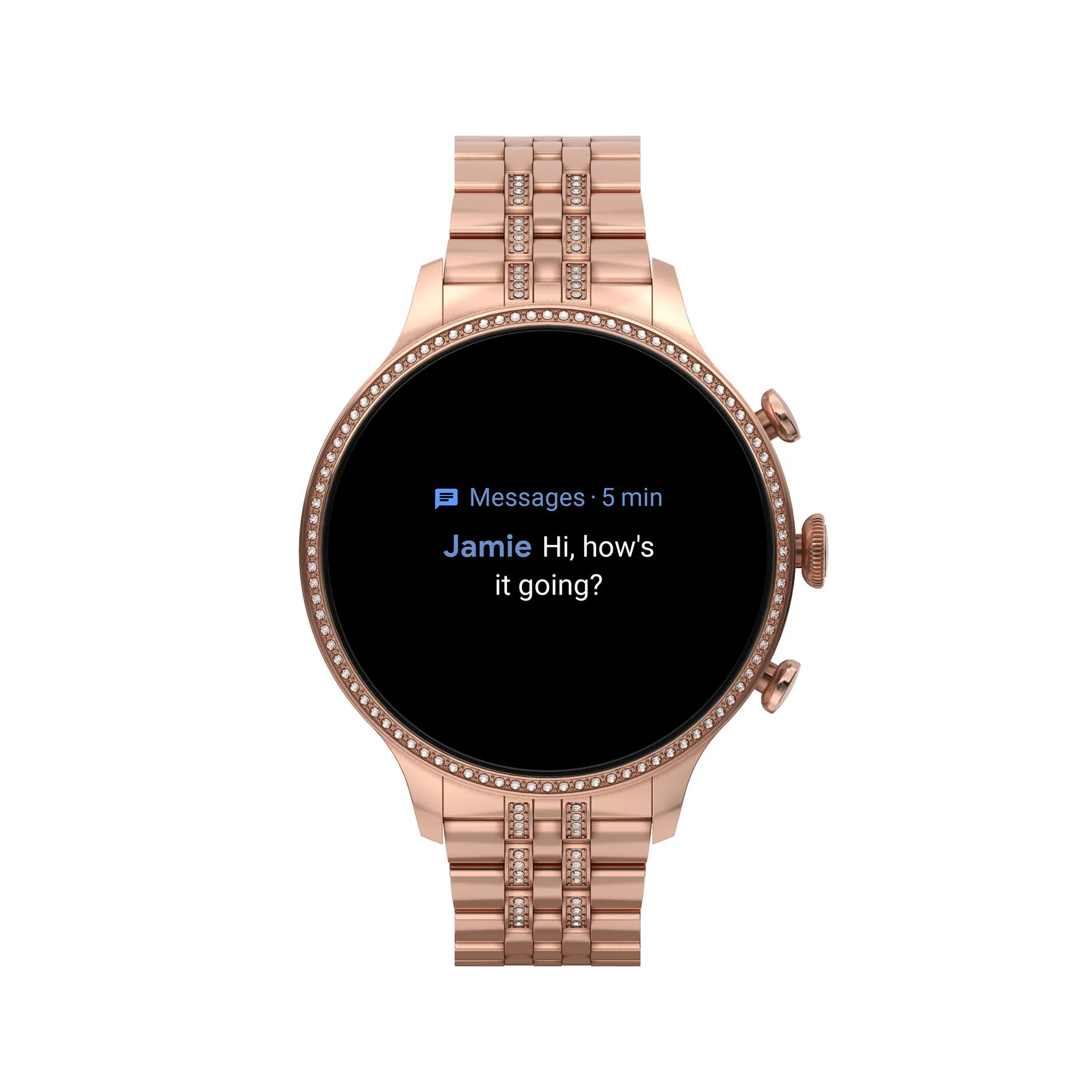 Gen 6 Smartwatch Rose Gold-Tone Stainless Steel FTW6077