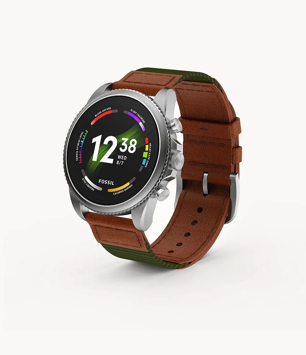 Gen 6 Smartwatch Venture Edition Olive Fabric and Leather