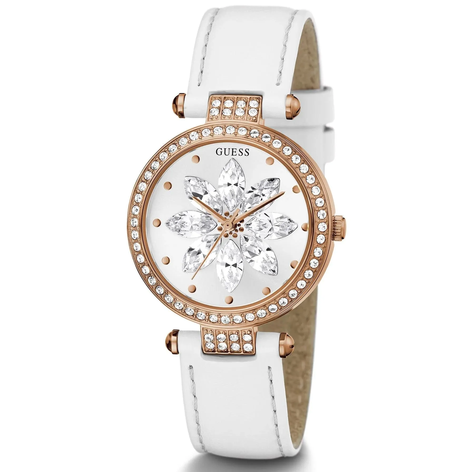 GUESS Analog White Dial Women's Watch-GW0382L3