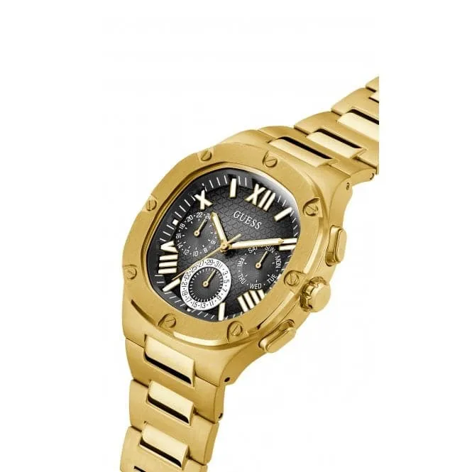 Guess Gents Headline Stainless Steel Gold Watch GW0572G2