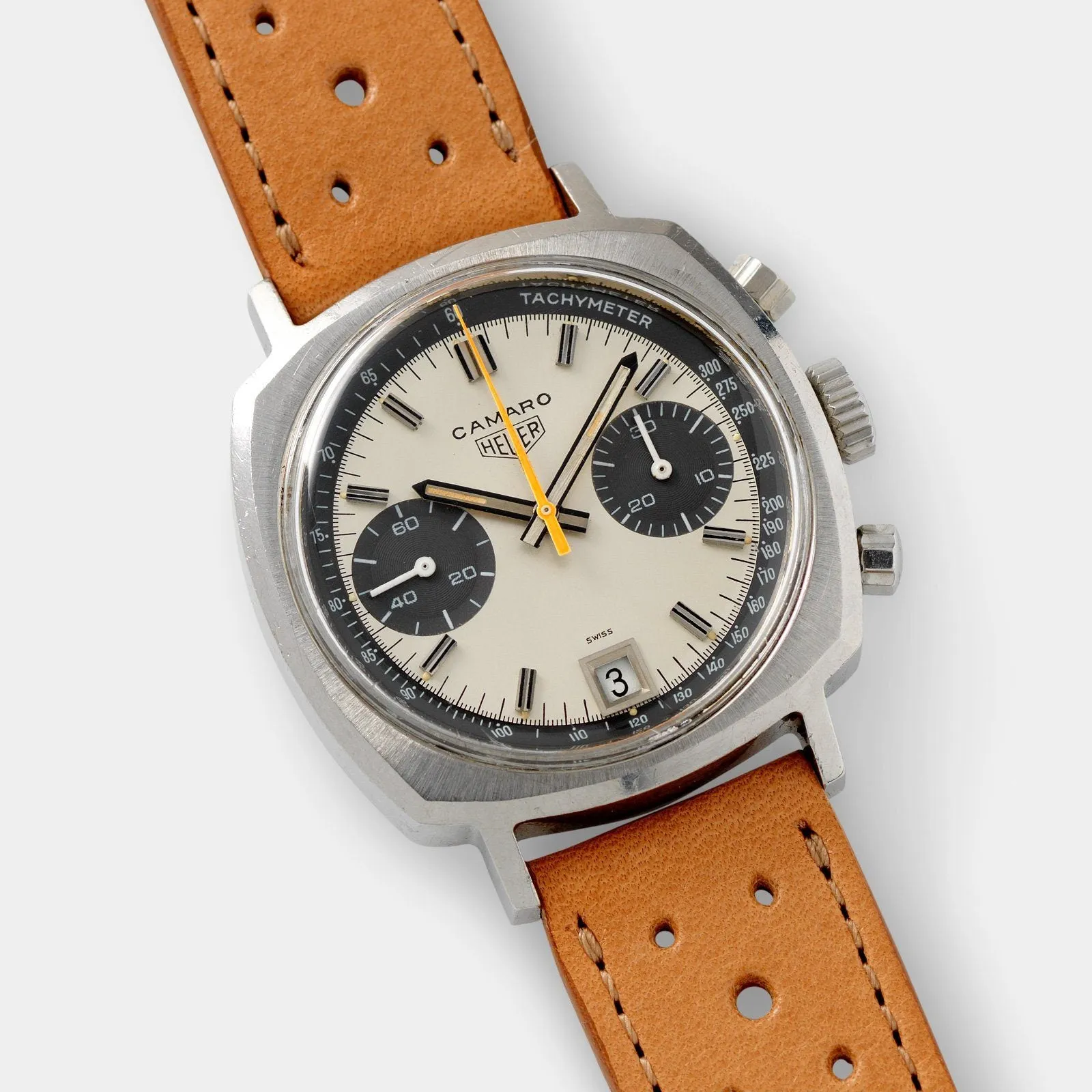 Heuer Camaro Ref 73443 Silver Tachymeter Dial