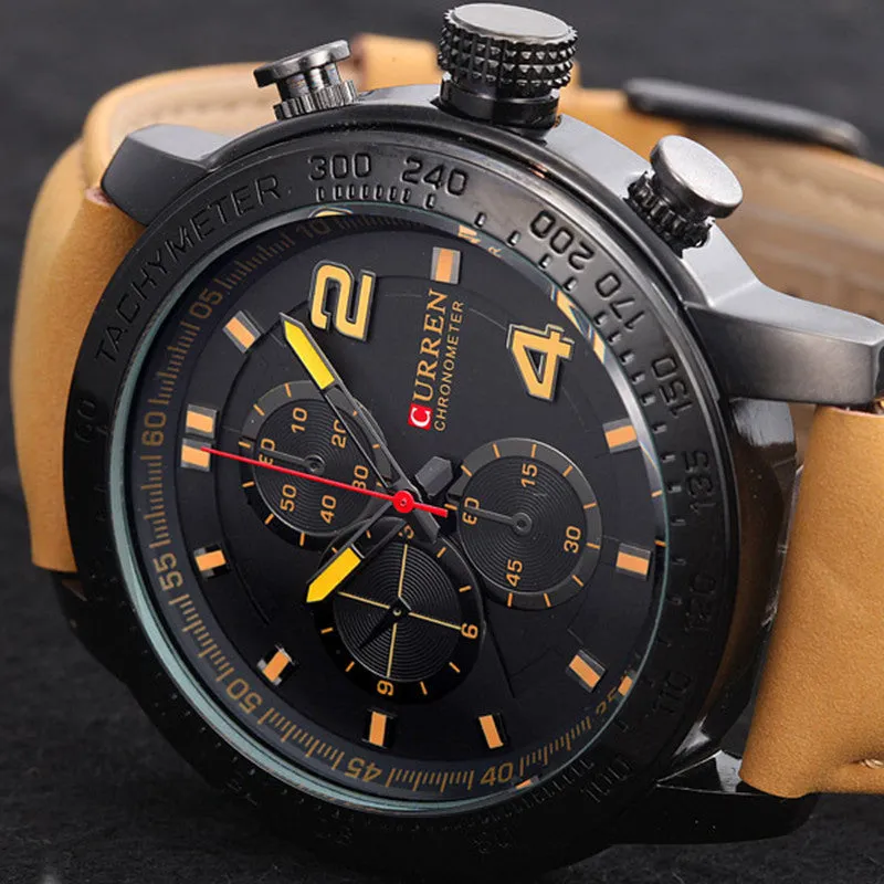 Hot Sale Casual Curren 8190 Fashion Watch Military Sport Men's Watches Luxury brand Quartz Wristwatches