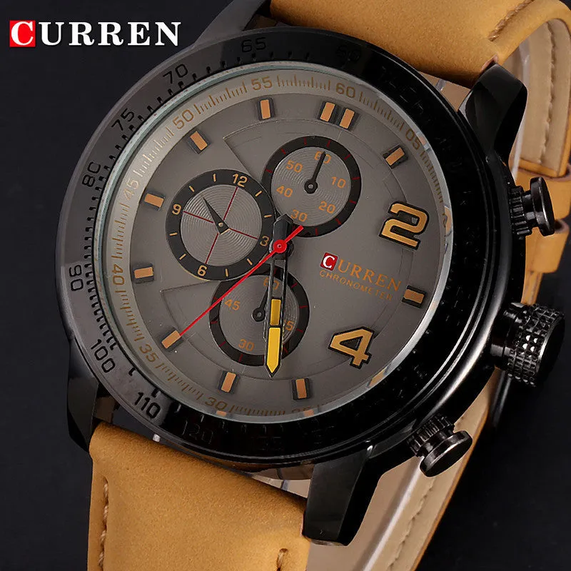 Hot Sale Casual Curren 8190 Fashion Watch Military Sport Men's Watches Luxury brand Quartz Wristwatches